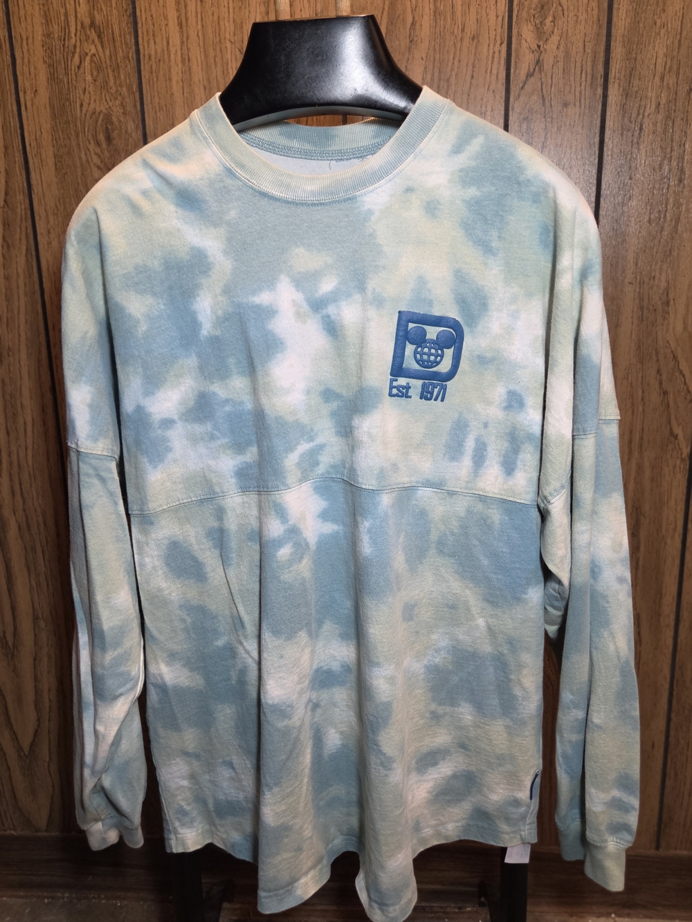 Disney Spirit Jersey Bambi Disney World shirt Tie-Dye Long Sleeve Size Large